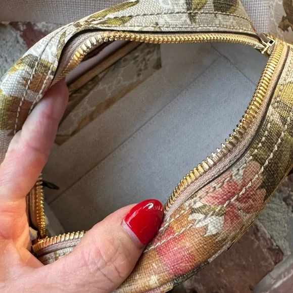 Like new Gucci GG Supreme Ophidia Water Flora bowler Mini - Picture 6 of 6